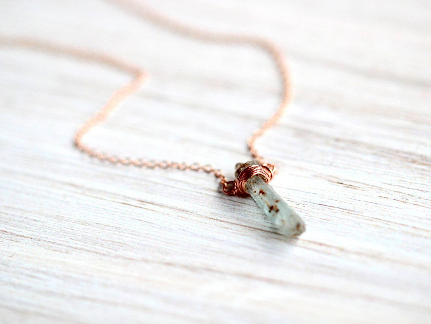 Raw Aquamarine Necklace