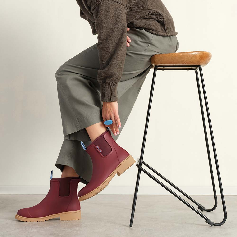 Bobbi Ankle Rain Boot - Brick Red