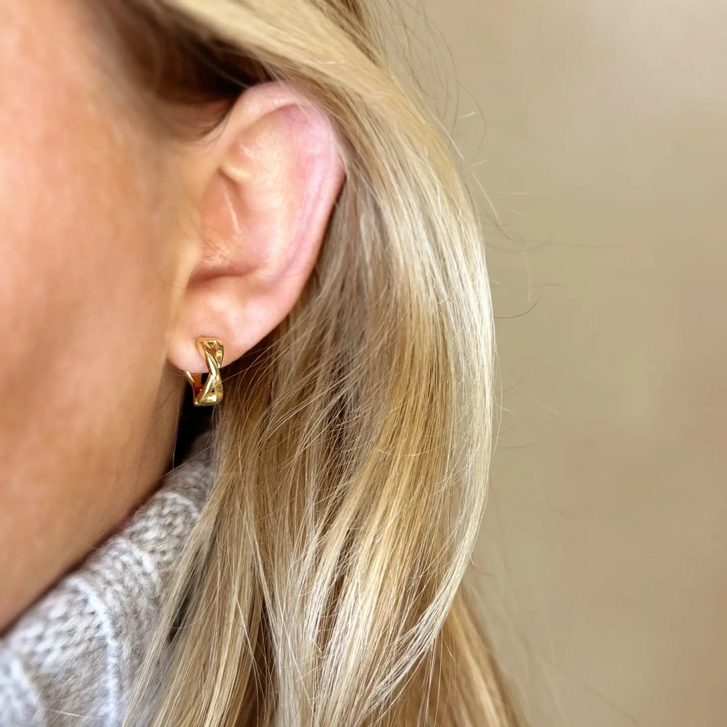 14k GF X Clicker Hoop