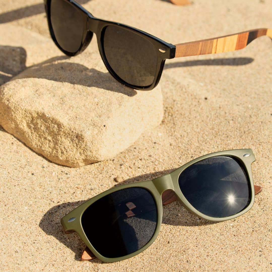 Forest Polarized Sunglasses - Multi Color Wood