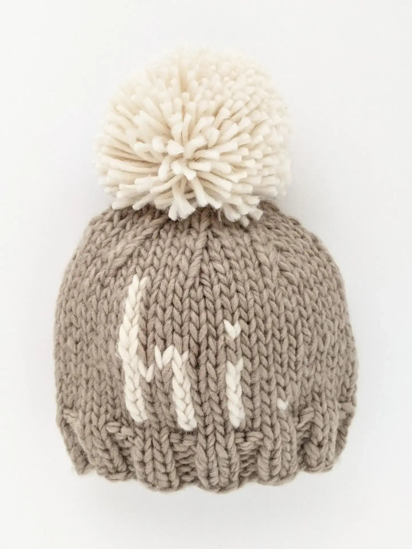 Hi. Hand Knit Beanie Hat