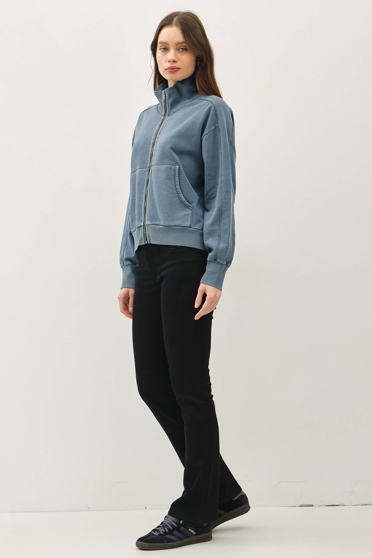 Hillary Acid Wash Zip