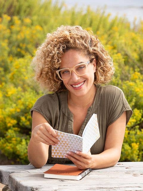 Sutter Blue Light Readers - Beige + Red Turquoise