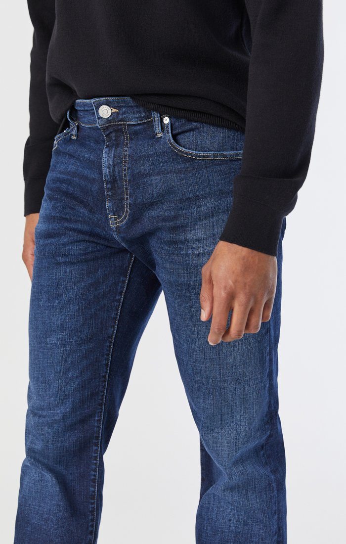 Marcus Slim Straight Leg Denim - Deep Organic Blue
