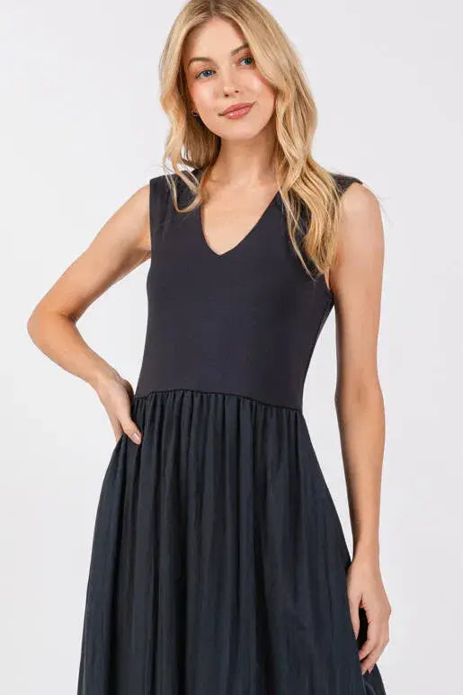 Simone Contrast Midi Dress