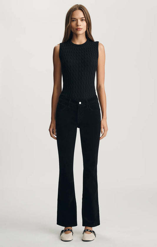 Molly Bootcut Pants Mid Rise Black Cord