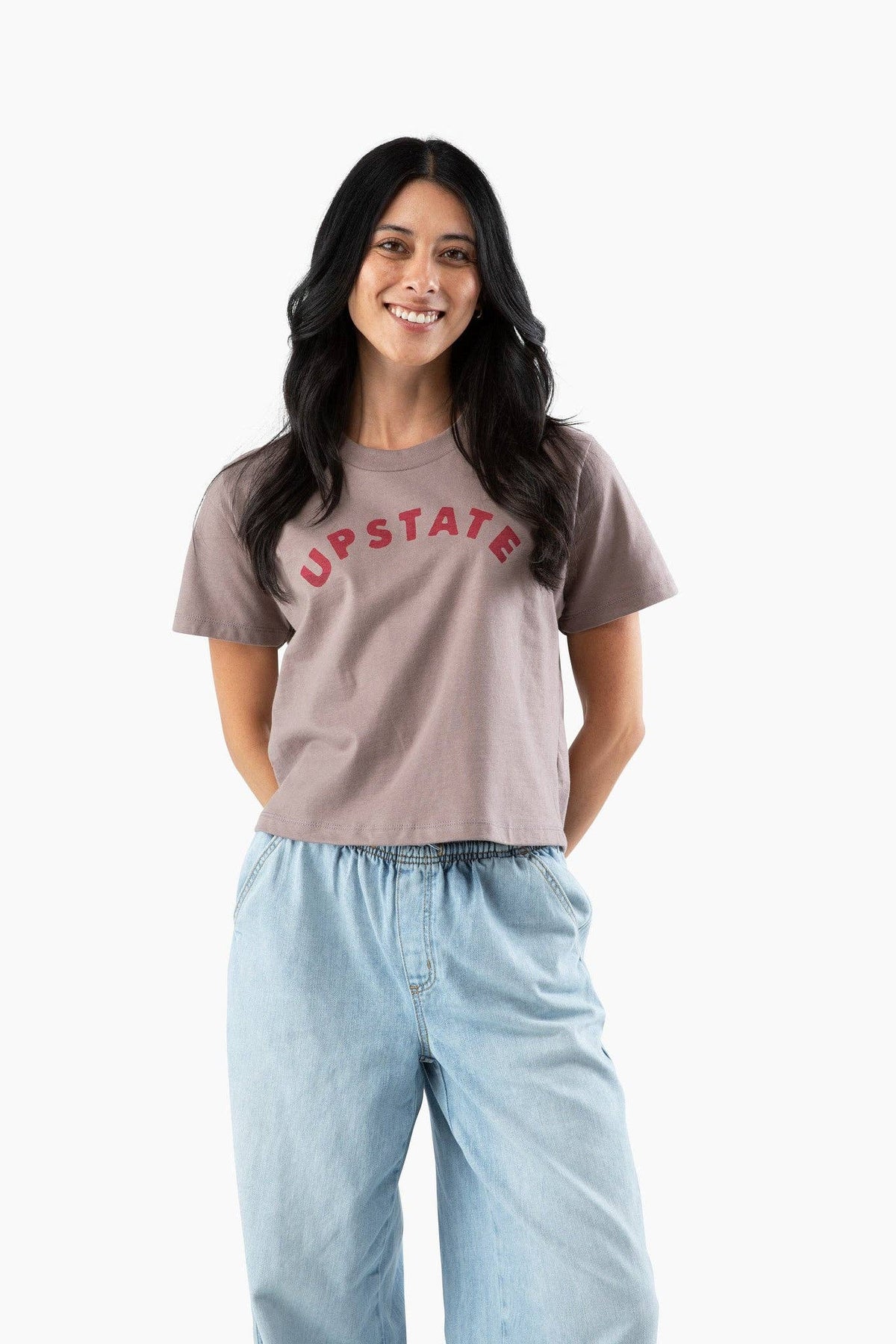 Women's Upstate Arch Heavyweight Boxy T - Harbor Blue / Gray