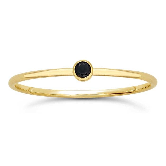 Gold-Filled Tiny Stone Stacking Ring