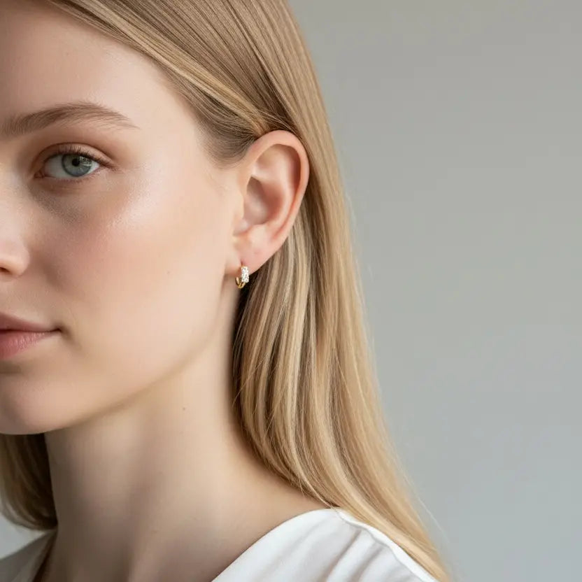 18K GF Mini Clicker Earrings