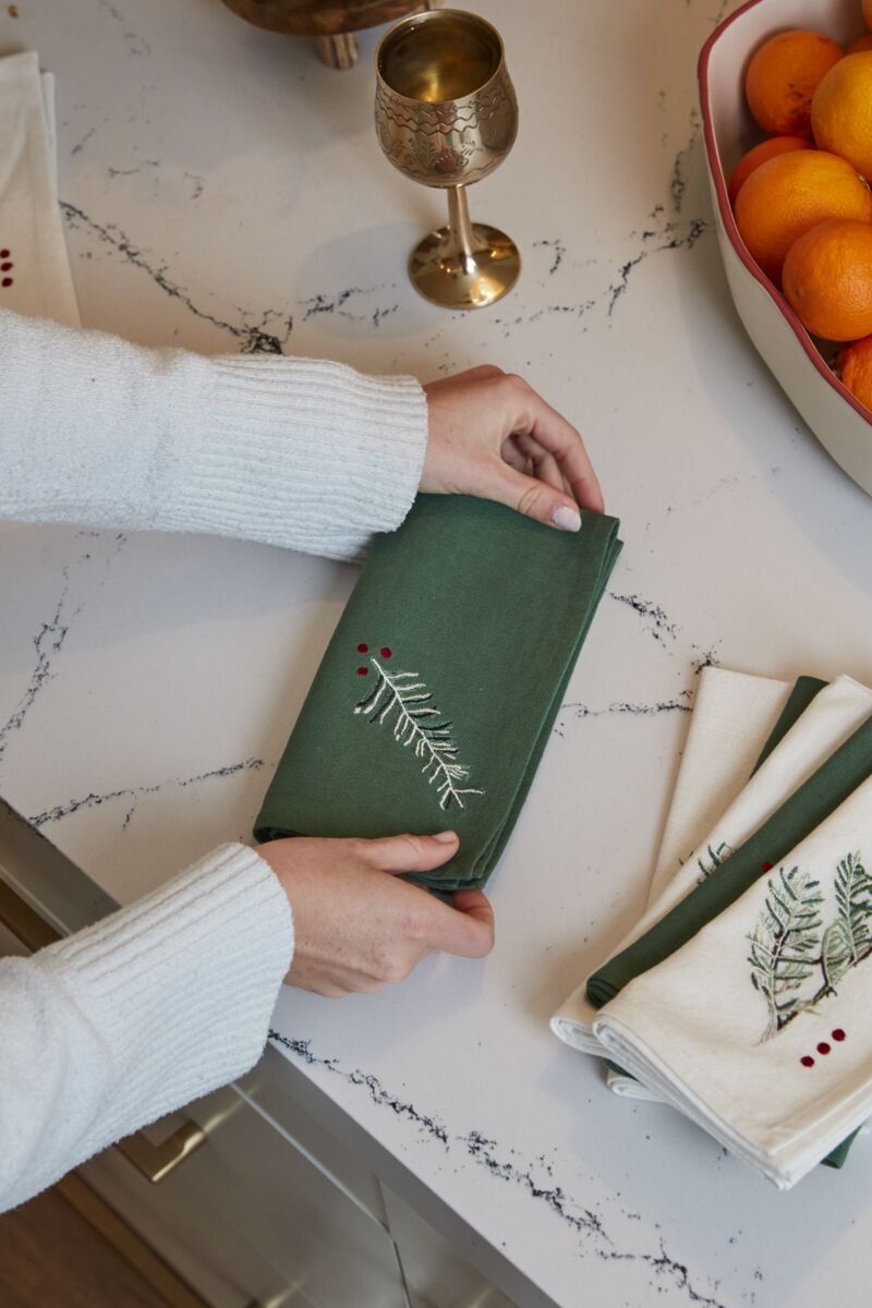 Embroidered Napkins - Set of 4