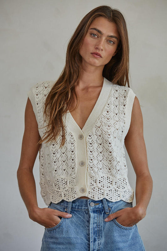 Ellery Crochet Vest Top