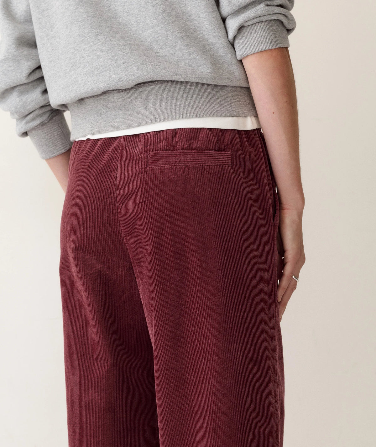 Allison Corduroy Trouser - Merlot