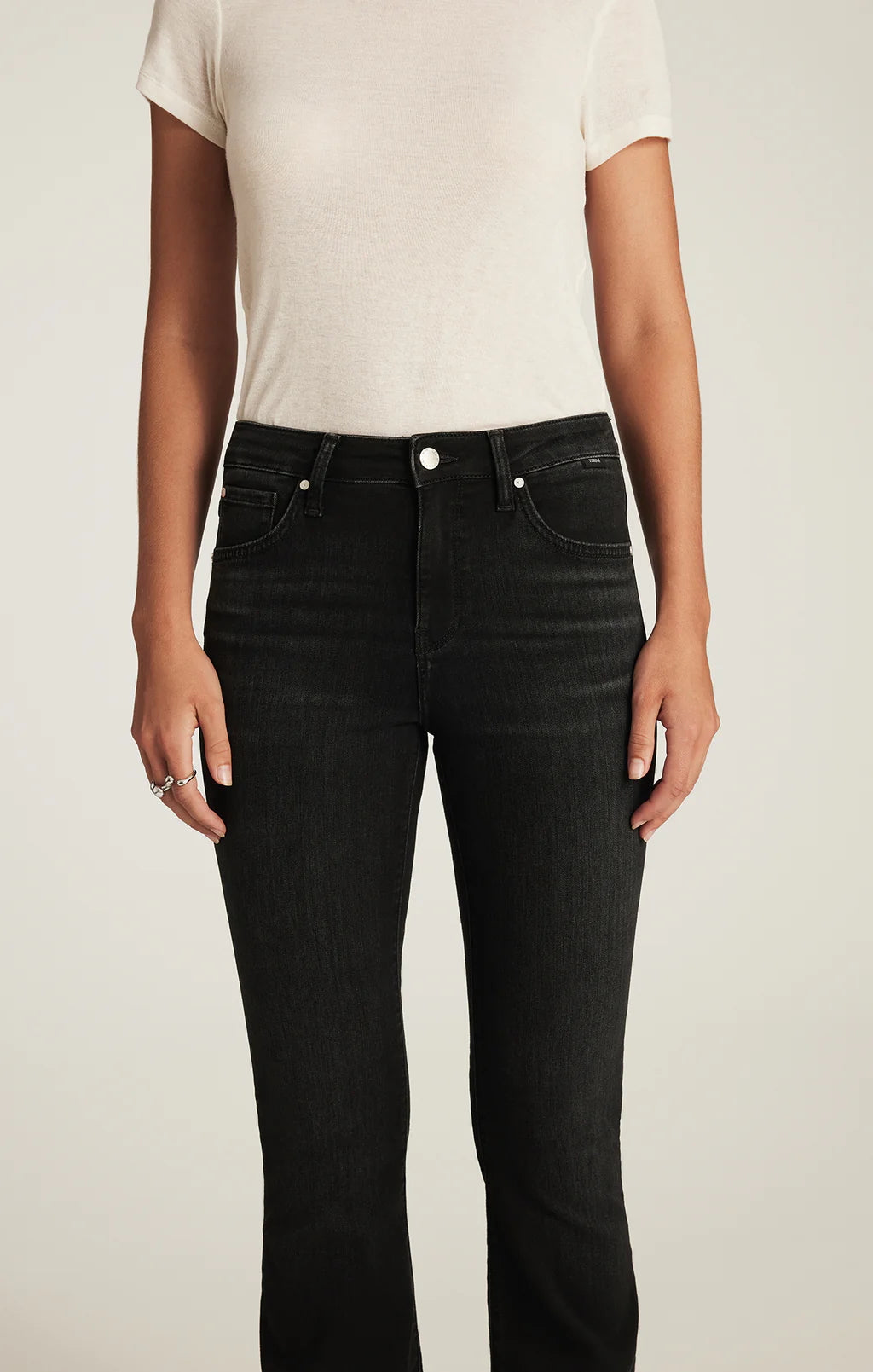Sydney Flare Jeans High Rise | Dark Smoke Feather Blue