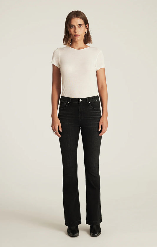 Sydney Flare Jeans High Rise | Dark Smoke Feather Blue