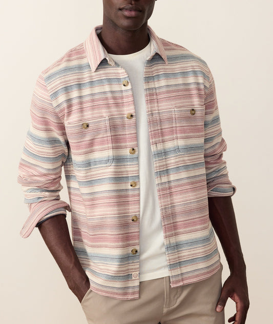 Bradley Pacifica Stretch Twill Long Sleeve Shirt - Warm Baja Stripe