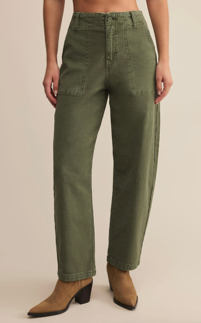 Olga Olive Twill Pants