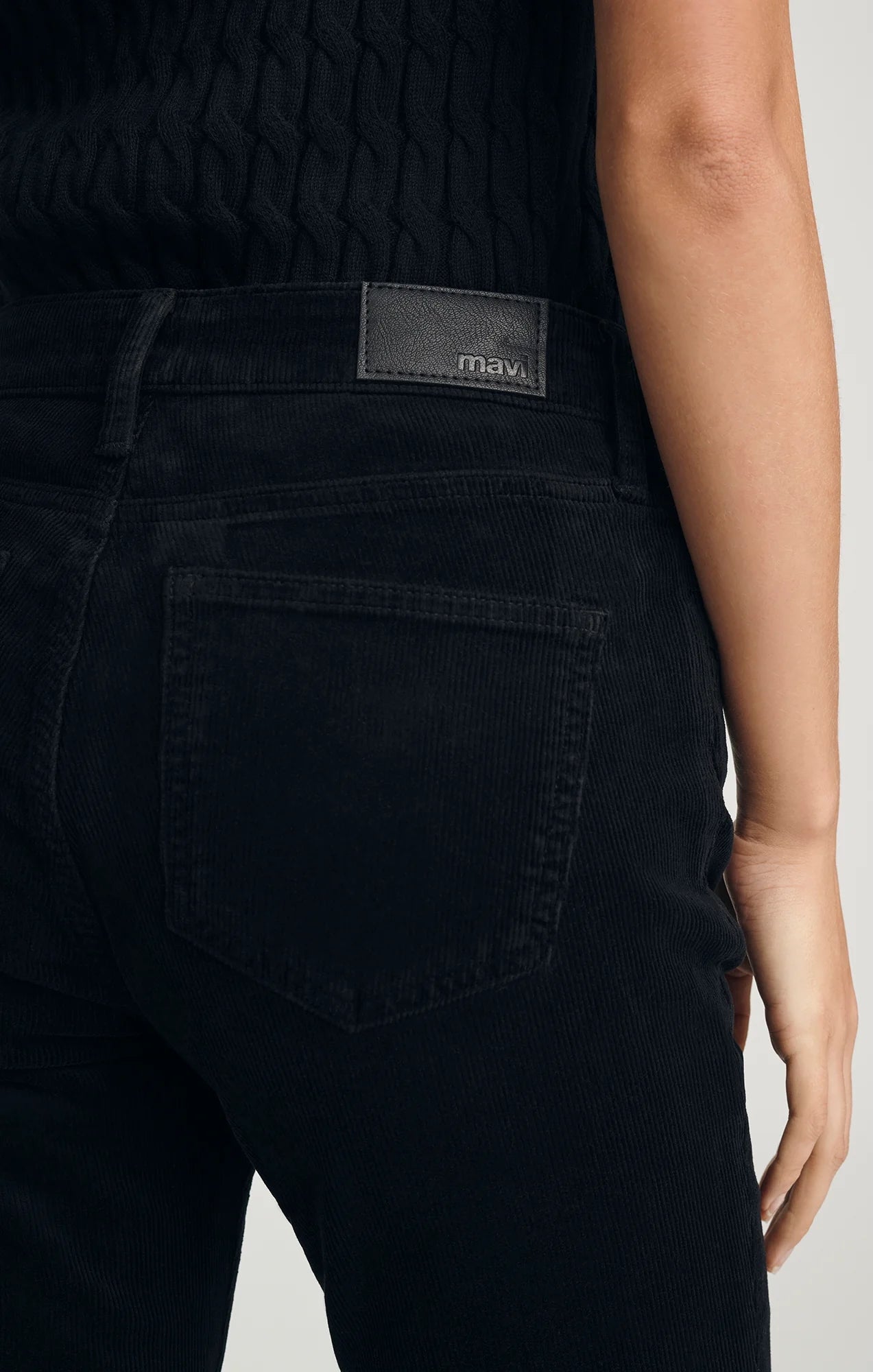 Molly Bootcut Pants Mid Rise Black Cord