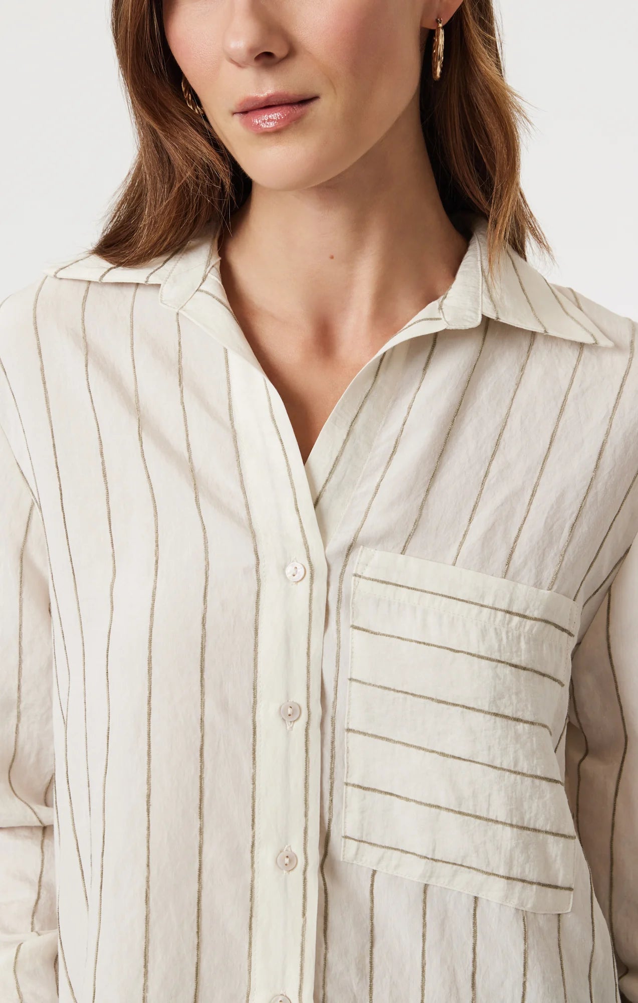Ginny Pocket Long Sleeve Button Down
