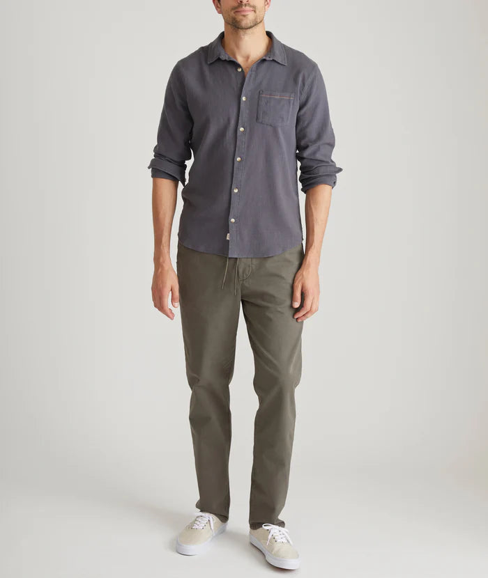 Rhett Stretch Selvage Long Sleeve Shirt - India Ink X-Large