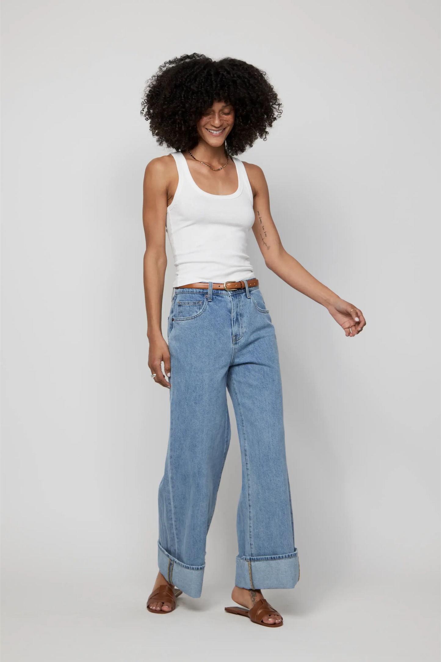 Parker Cuffed Wide Denim