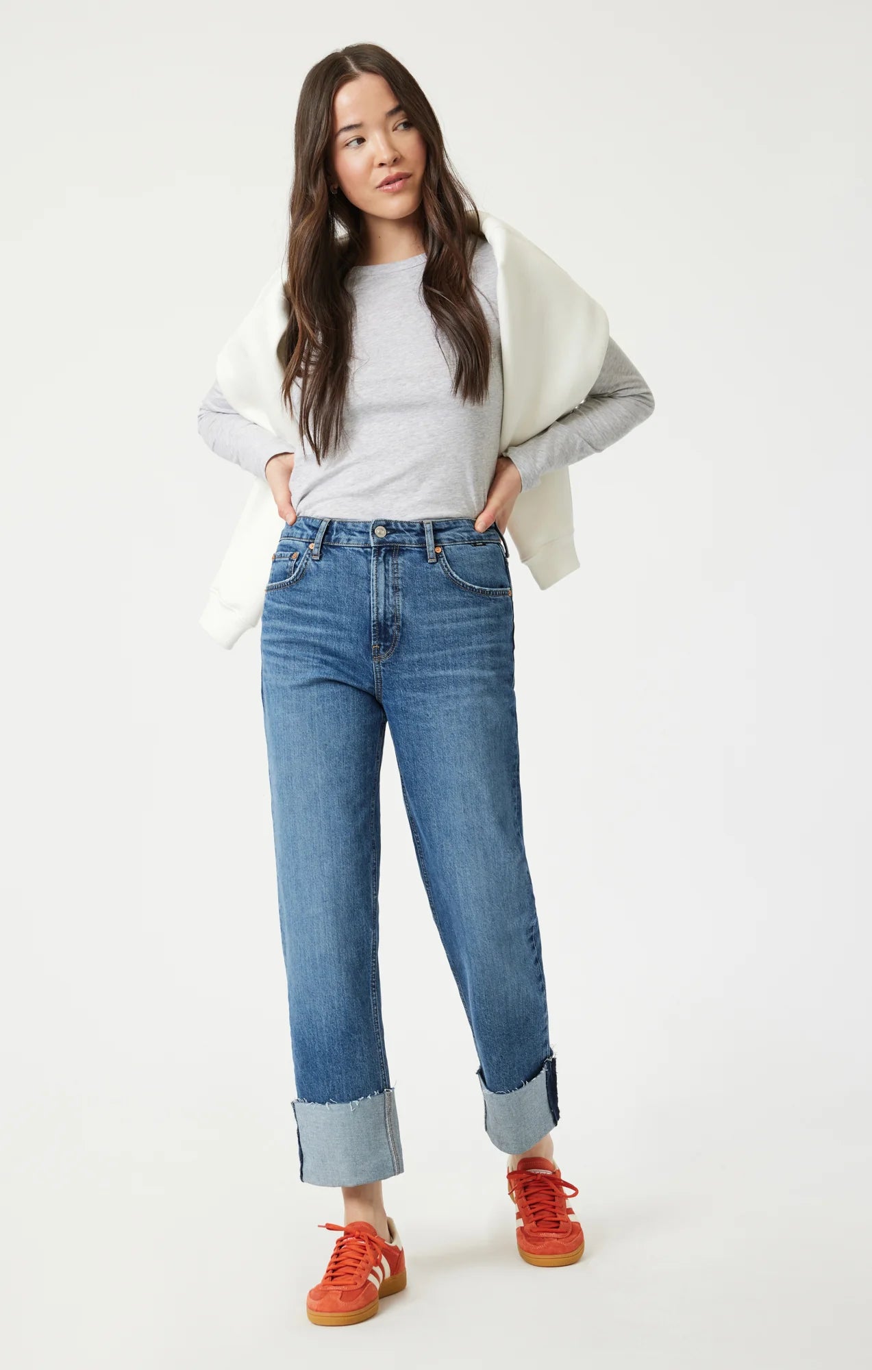 Savannah - High Rise Cuffed Denim - Shaded Classic 25