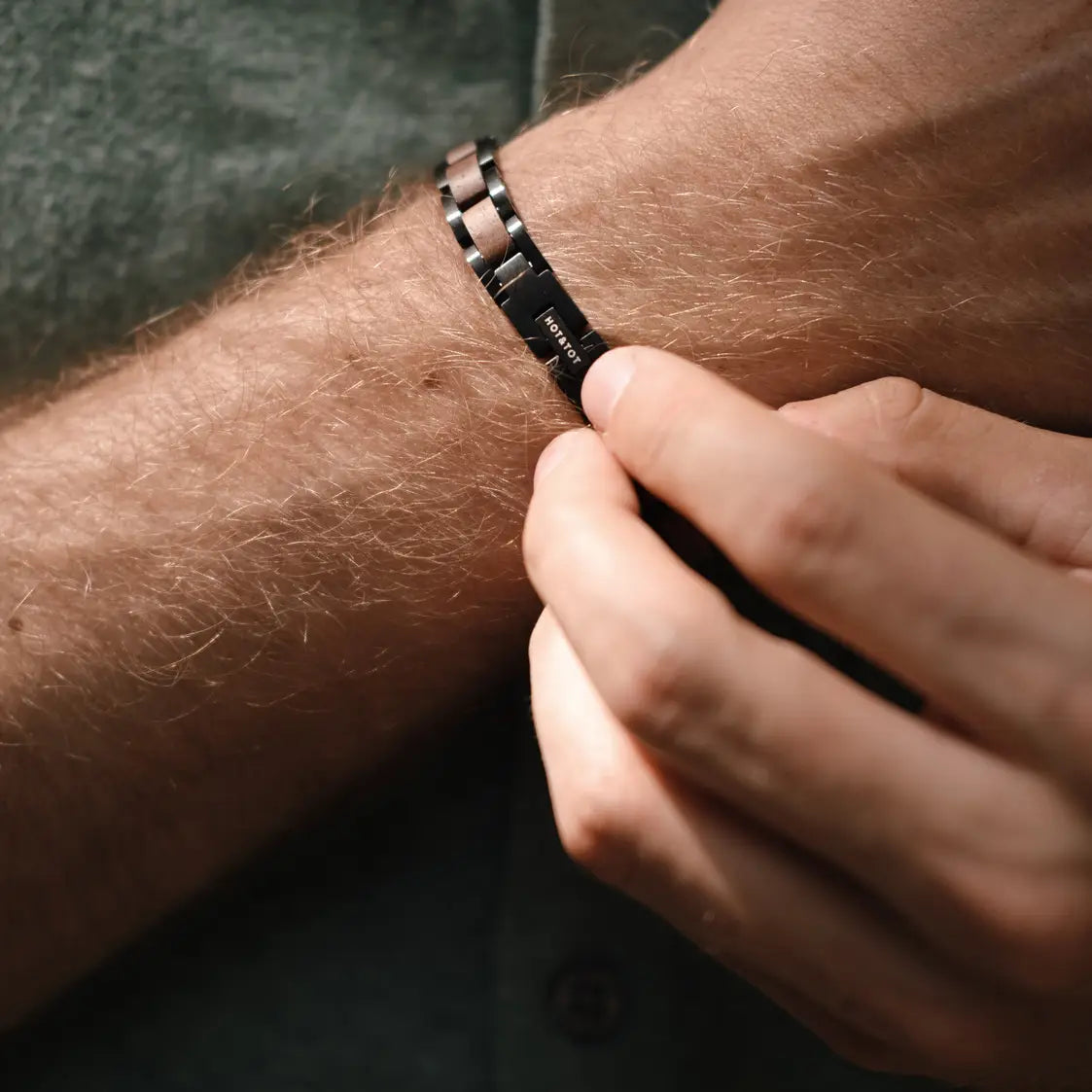 Handcrafted Sustainable Walnut Wood Bracelet - Viper