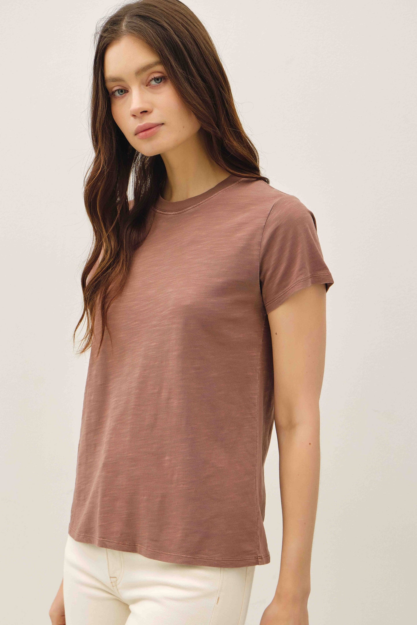 Leona Classic Cut Acid Wash Cotton Tee