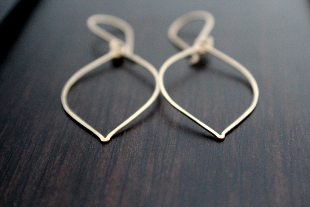 Leaf Hoops 14k Gold Fill