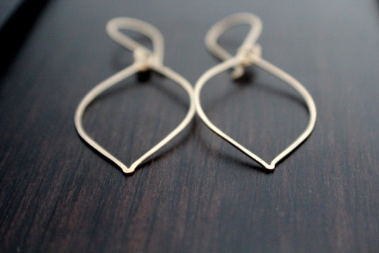 Leaf Hoops 14k Gold Fill