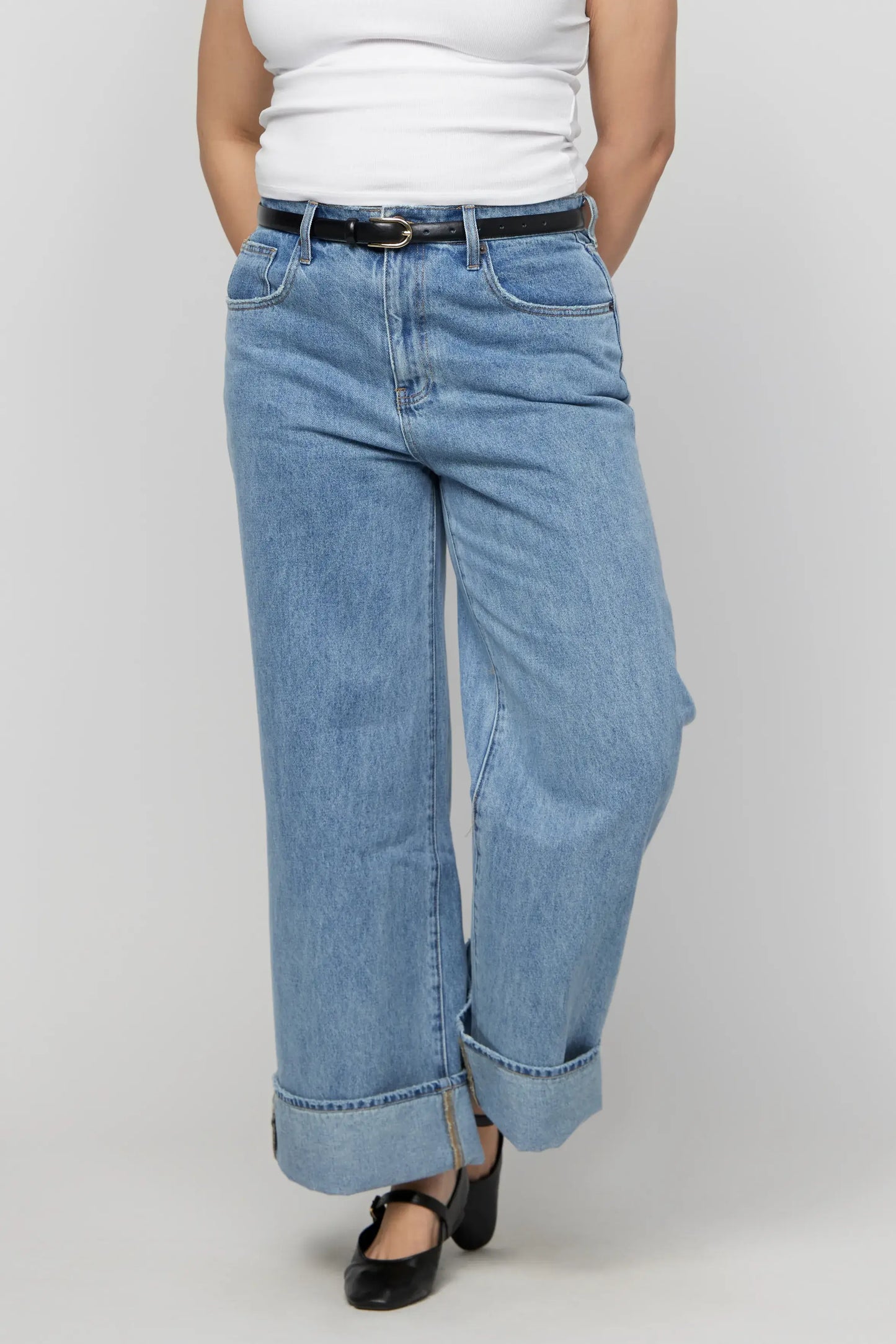 Parker Cuffed Wide Denim