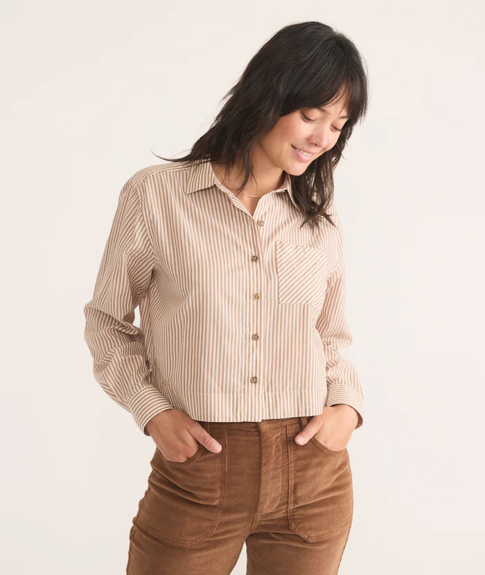 Mila Straight Hem Button Down Extra Small