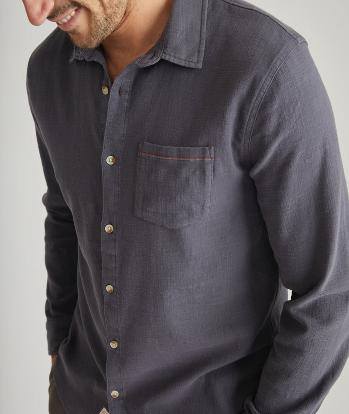 Rhett Stretch Selvage Long Sleeve Shirt - India Ink X-Large