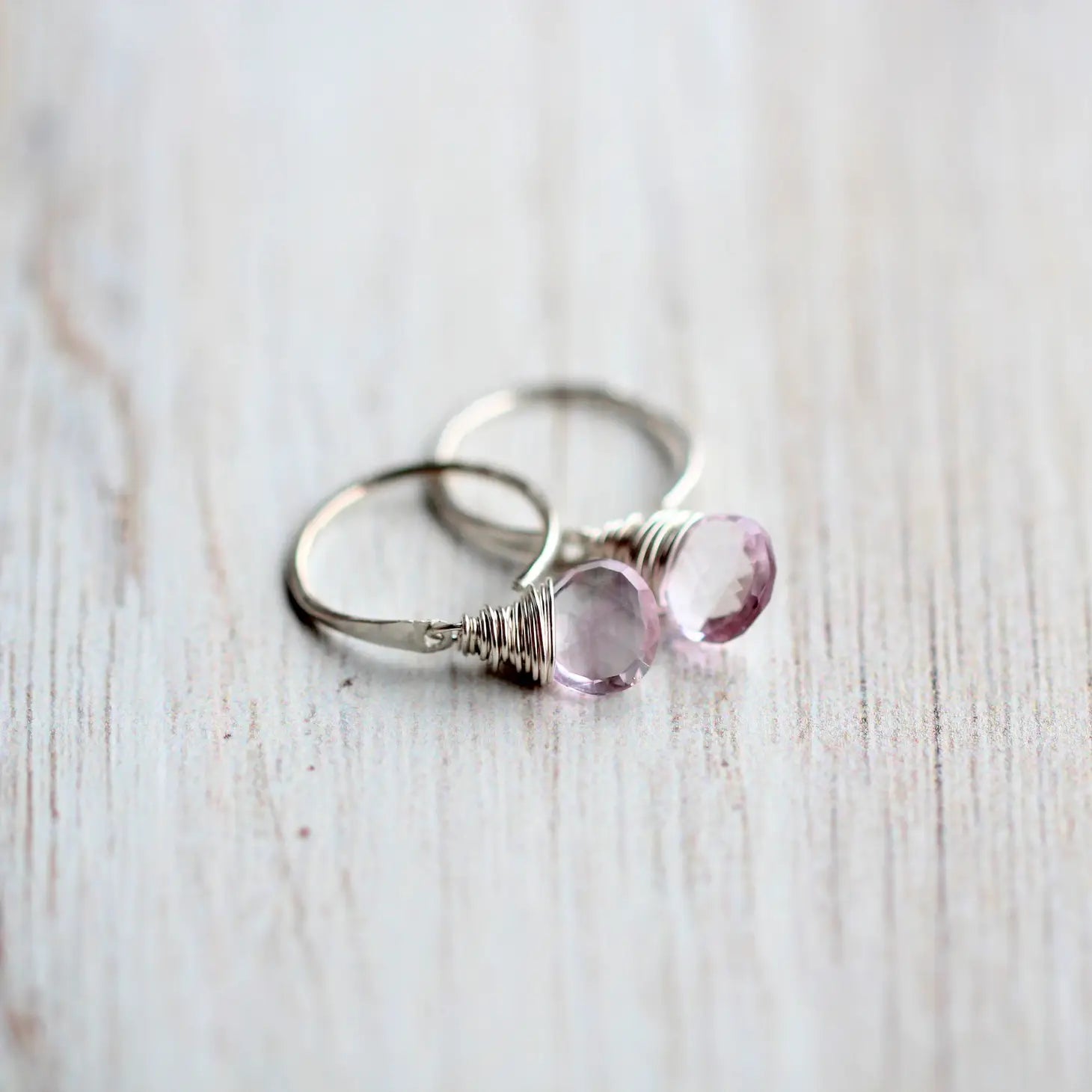 Gemstone Dangle Micro-Hoop Moonstone 14K Gold-Fill