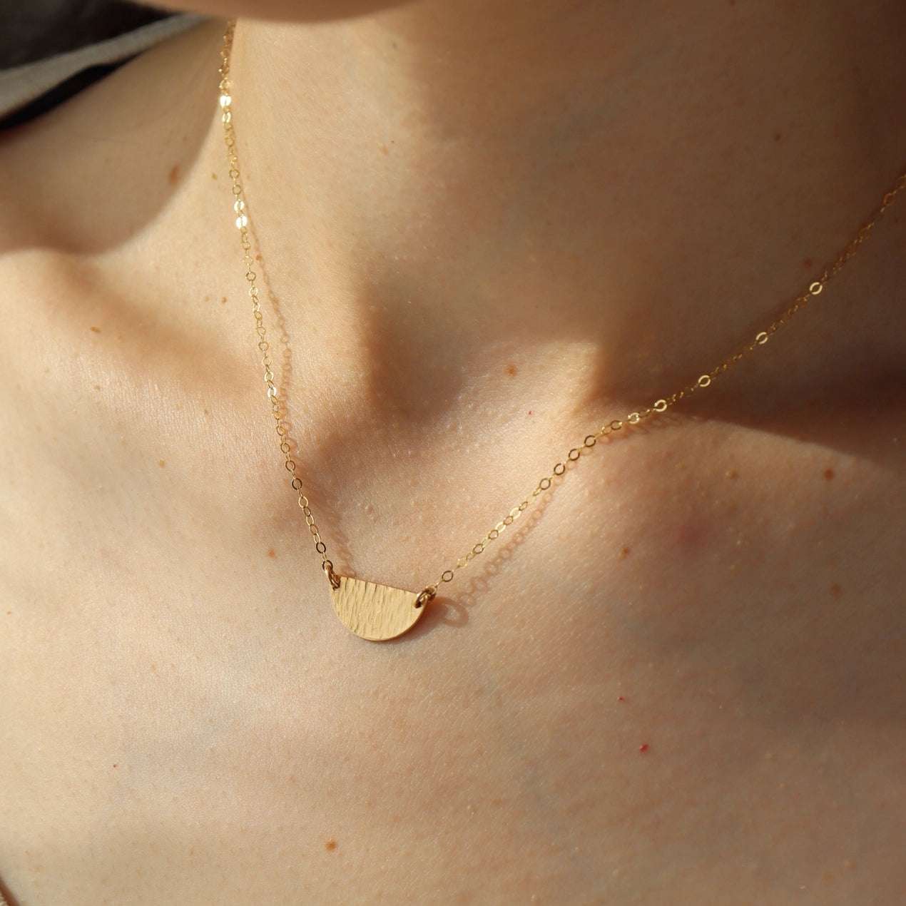 14k Gold Fill Mirage Half-Moon Necklace