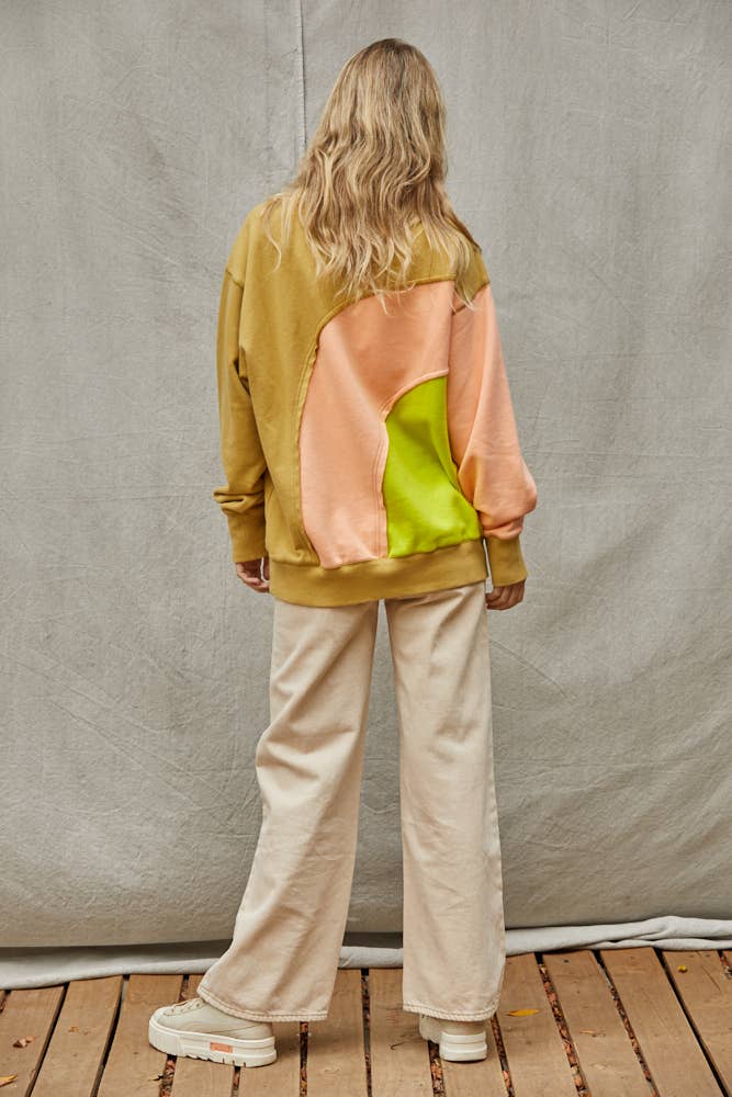 Katie Contrast Color Sweatshirt