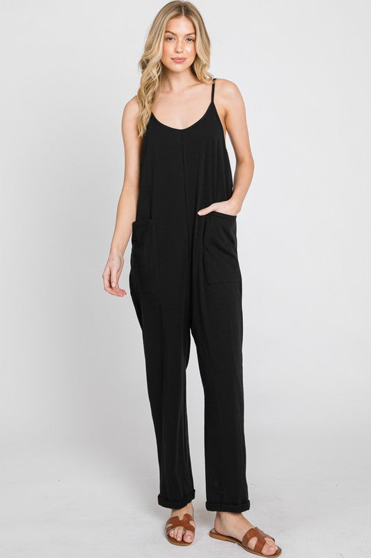 Avery Cami Relaxed Jumpsuit - Black Large
