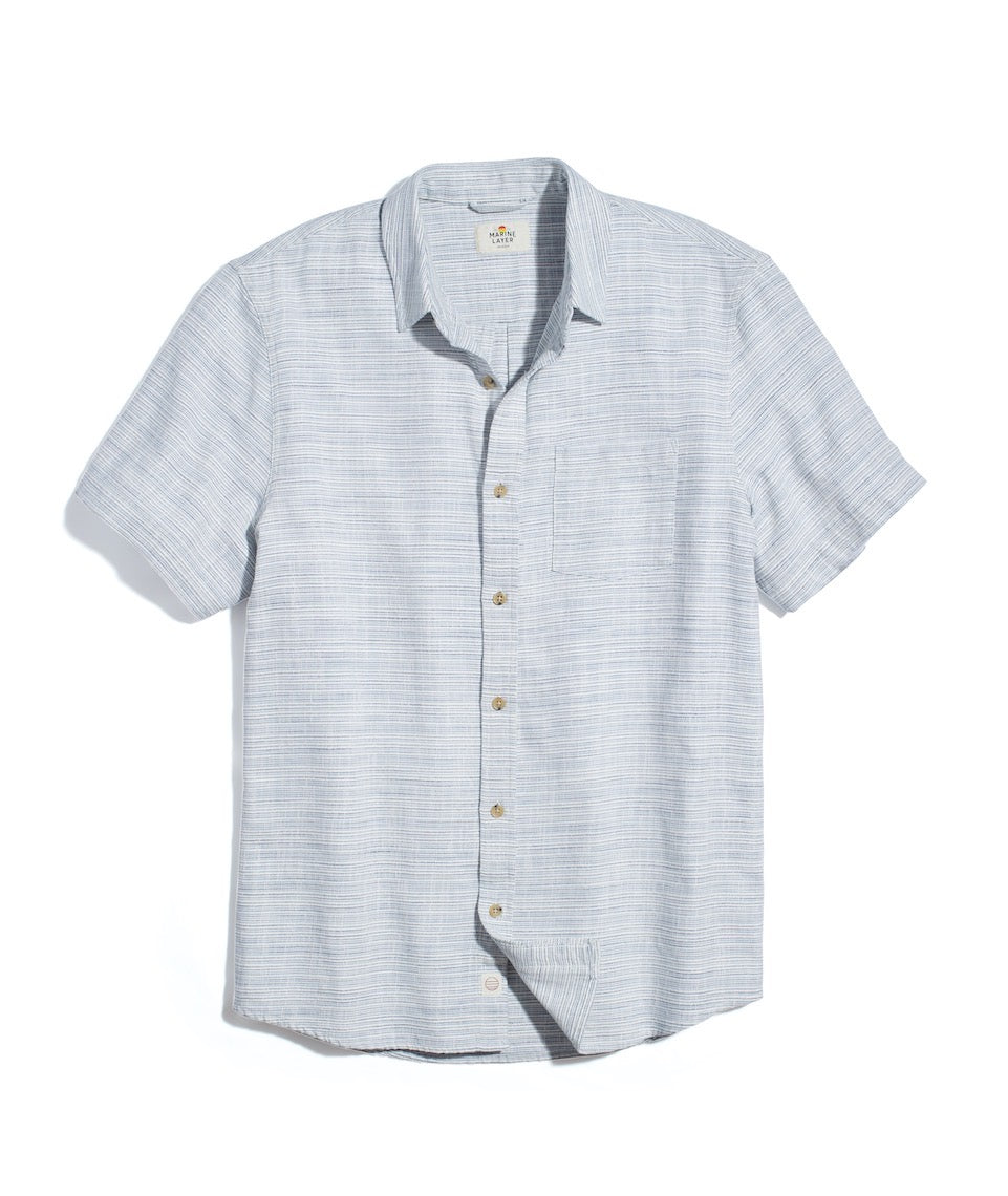 Samuel Striped Stretch Button Down Small