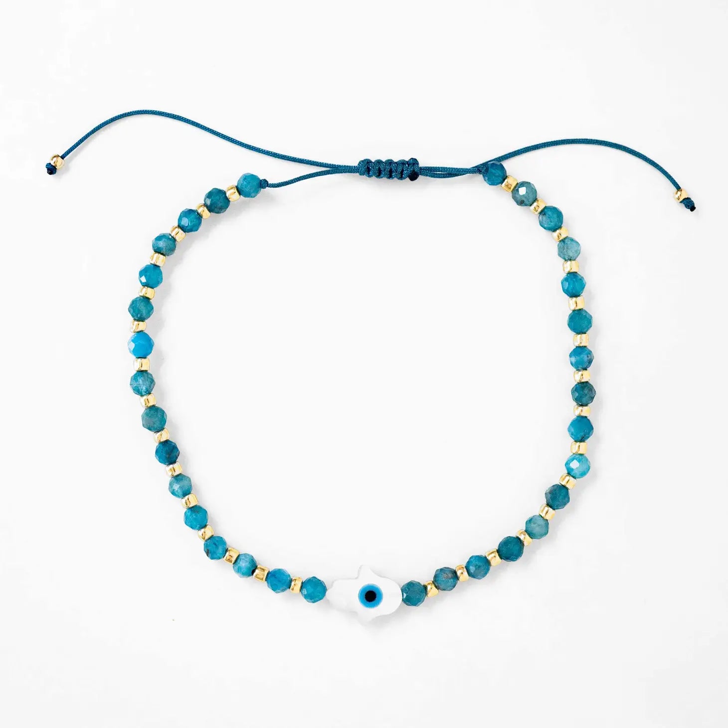 Hamsa Gemstone Bracelet Apatite