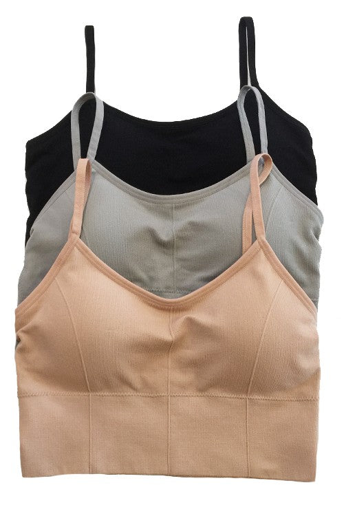 Sarah Seamless Scoop Neck Bralette Black