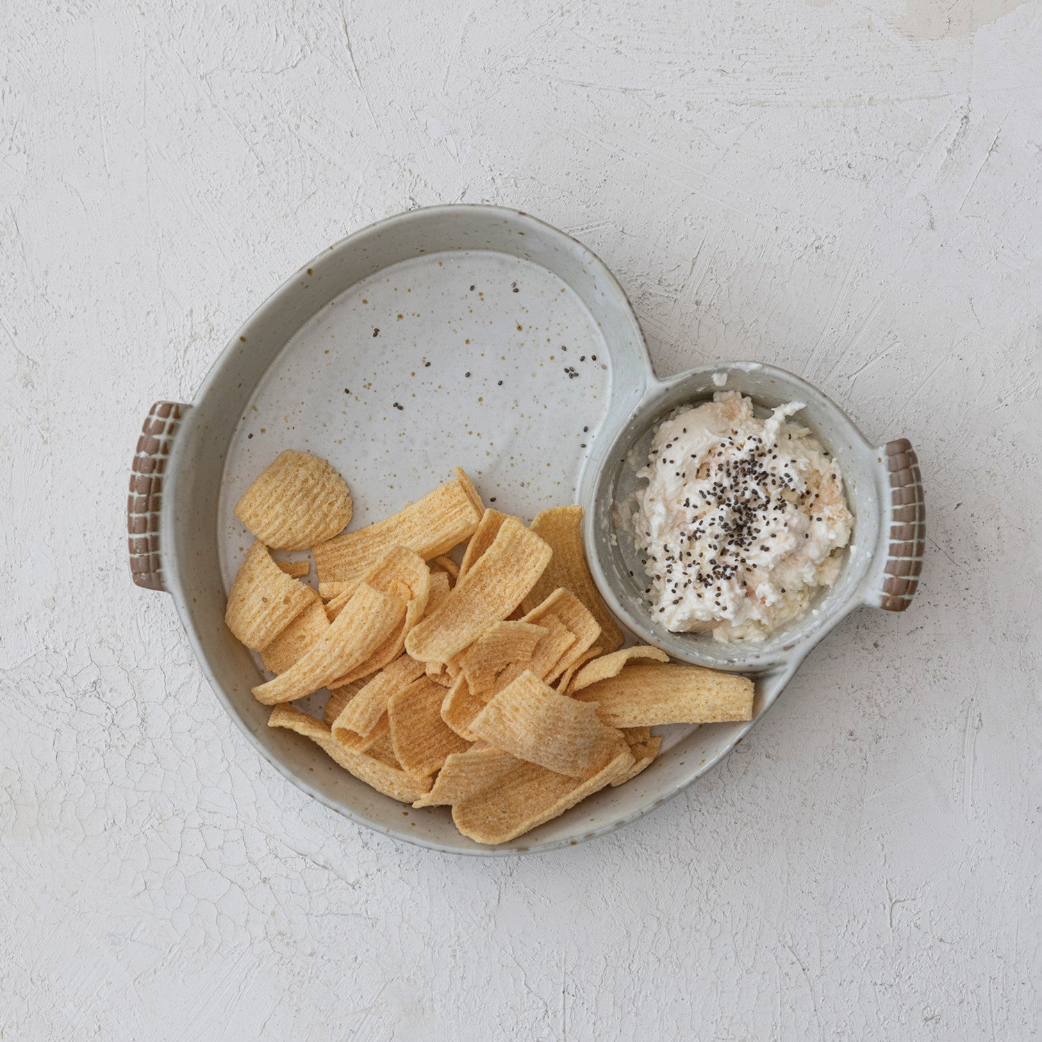 Ceramic Chips + Dip Serving Platter