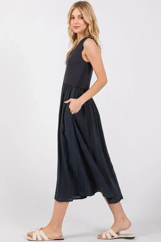 Simone Contrast Midi Dress
