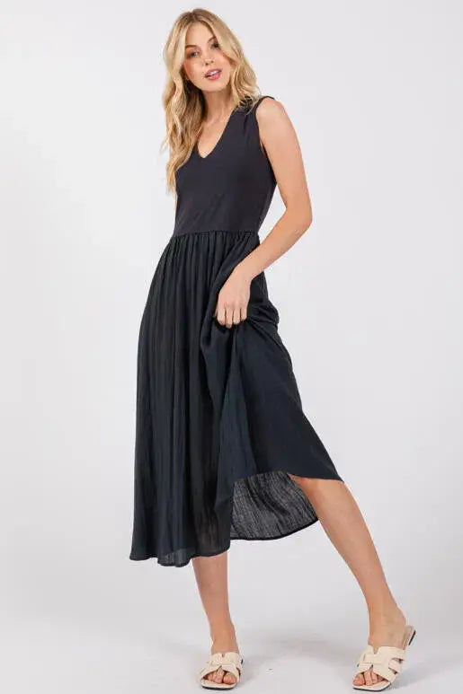 Simone Contrast Midi Dress