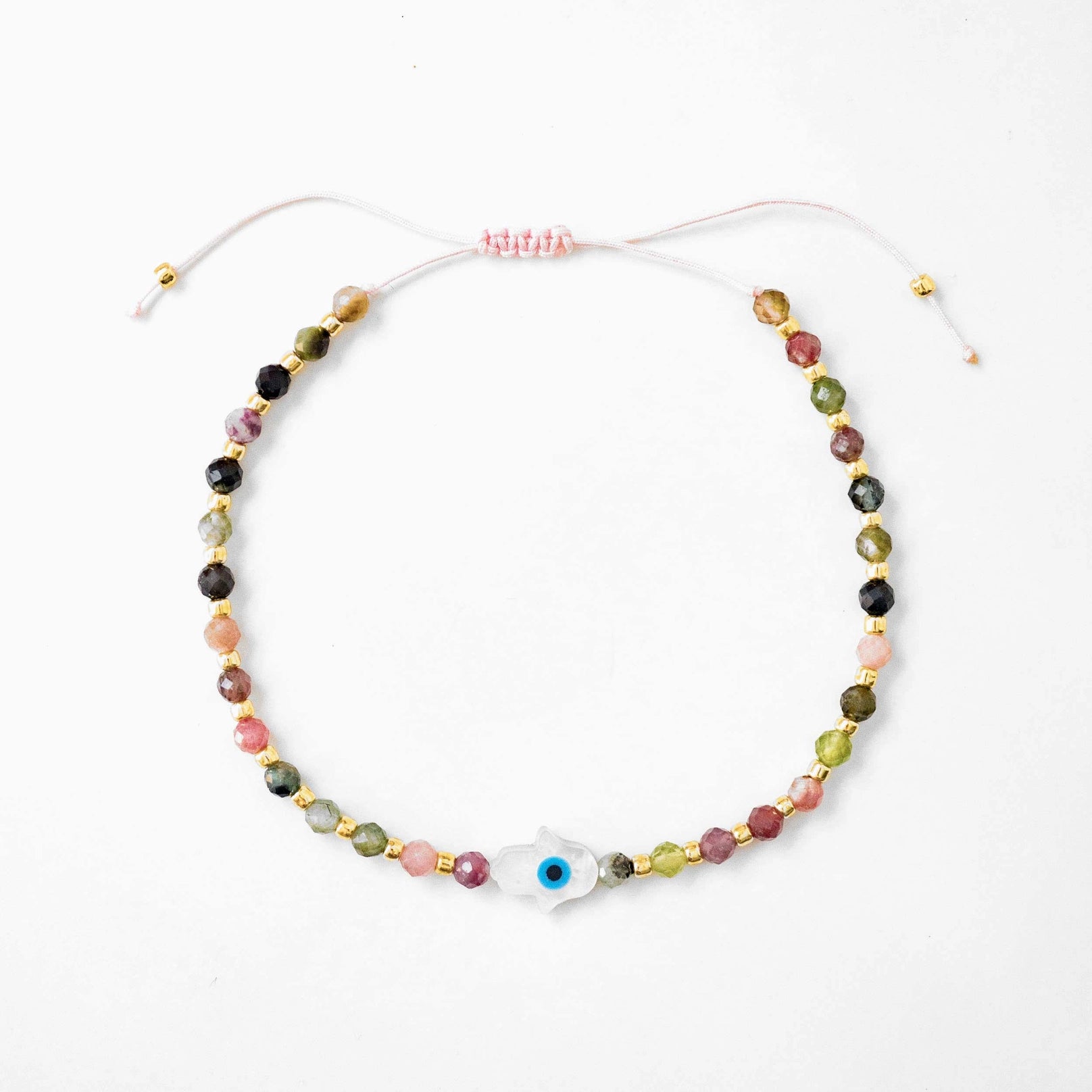 Hamsa Gemstone Bracelet Apatite