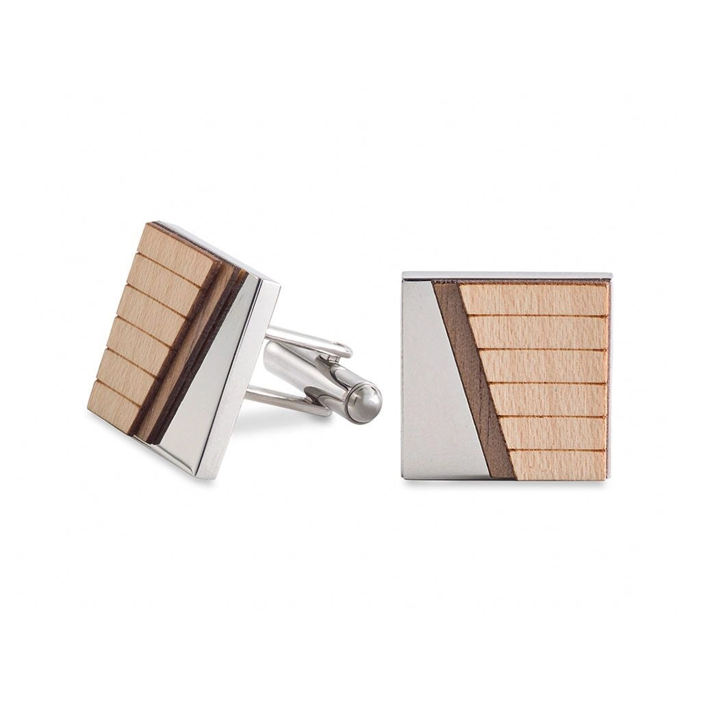 Cufflinks Diagonal Lines, Maple