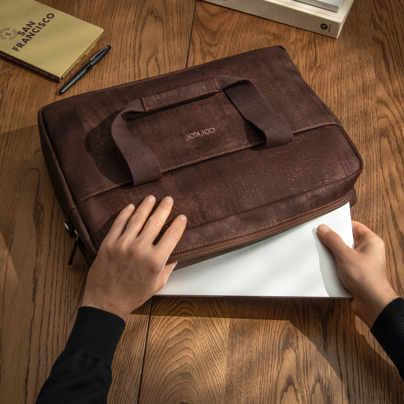 Cork Briefcase - Brown