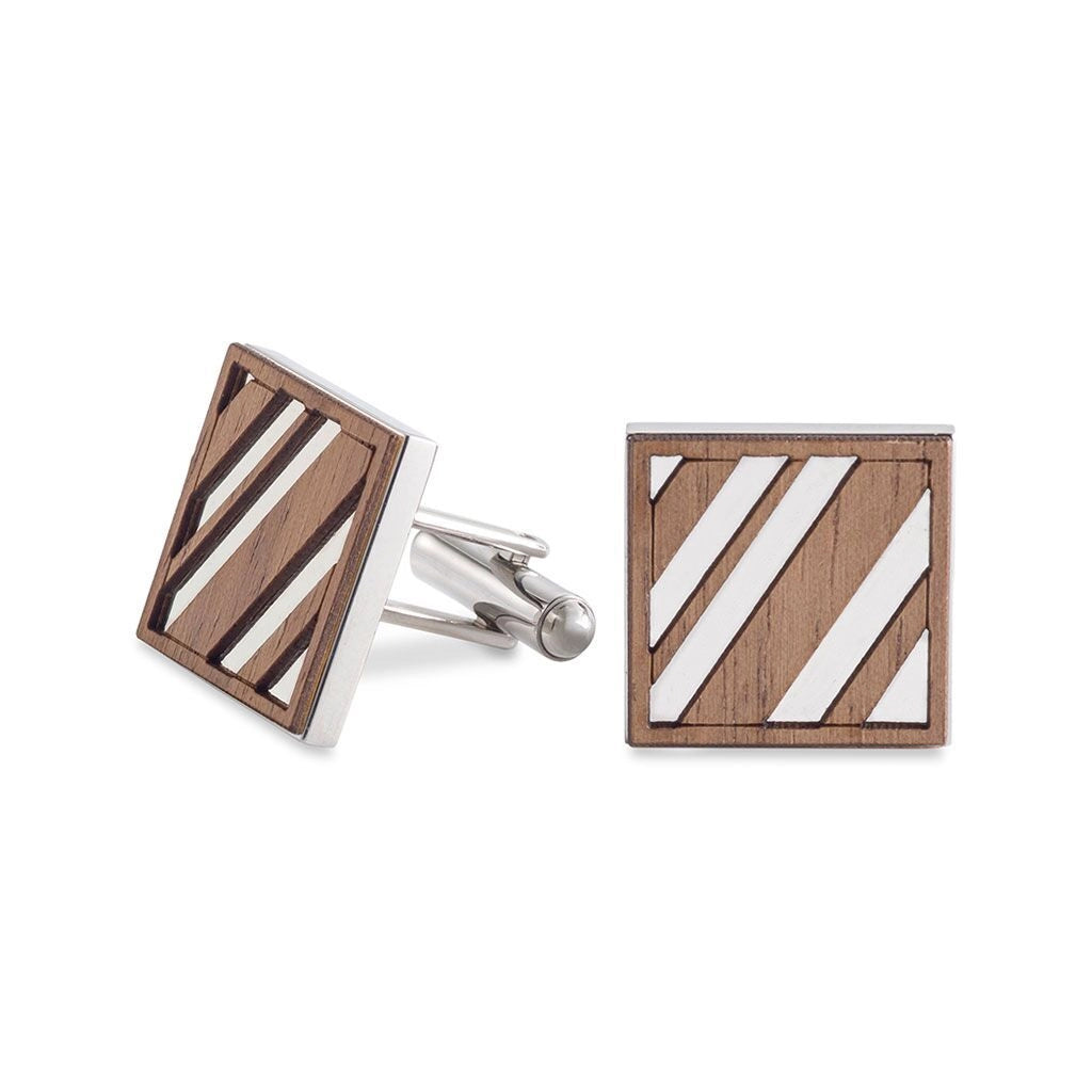 Cufflinks Diagonal Lines, Maple