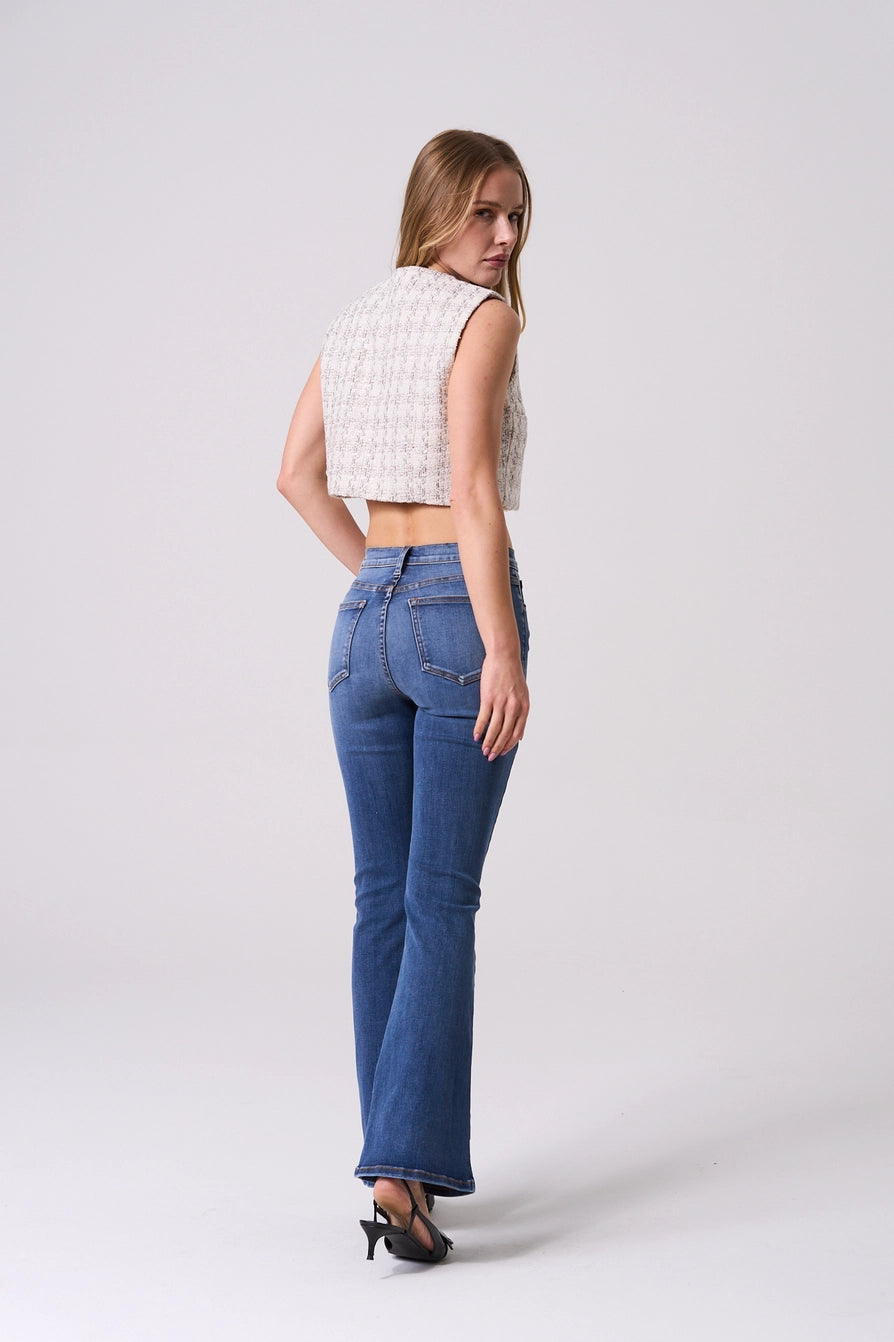 Trista High Rise Ultra Stretch Flare Denim 25
