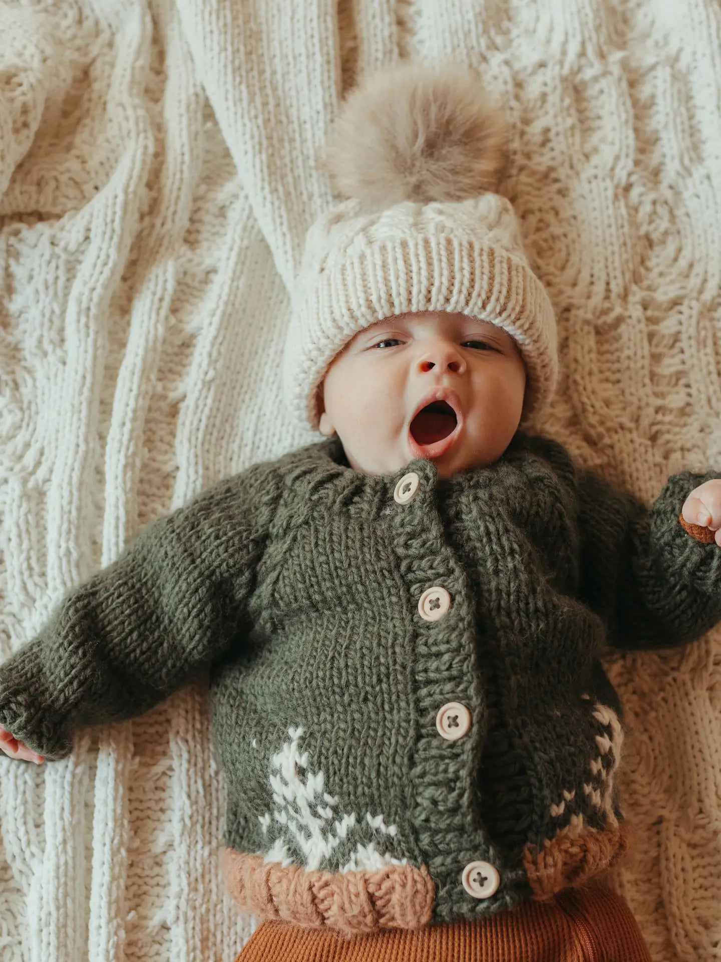 Forest Loden Cardigan Sweater 0-6 M