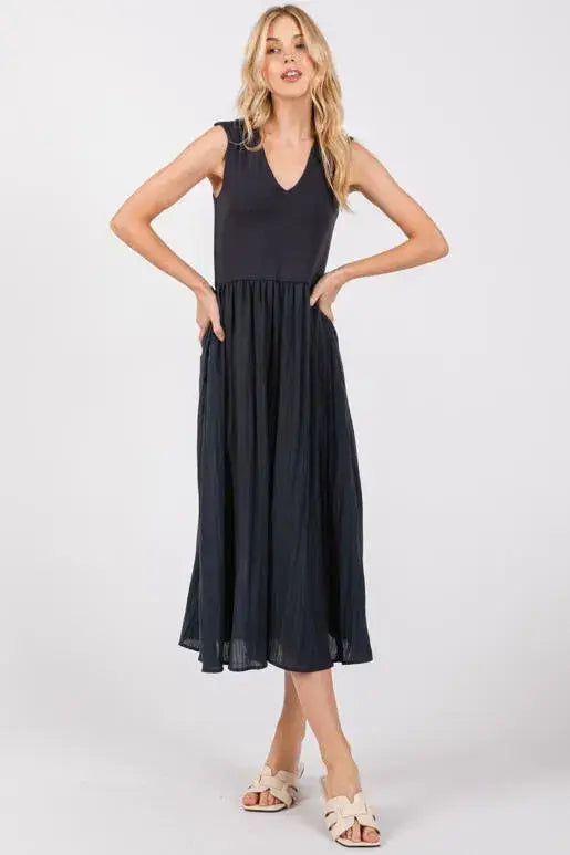 Simone Contrast Midi Dress