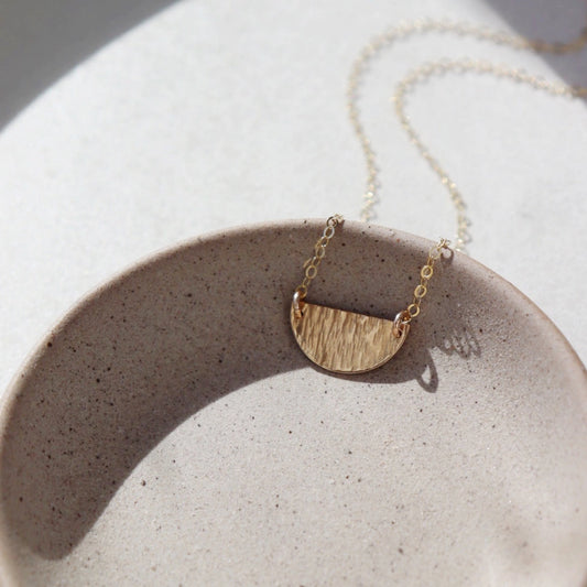 14k Gold Fill Mirage Half-Moon Necklace